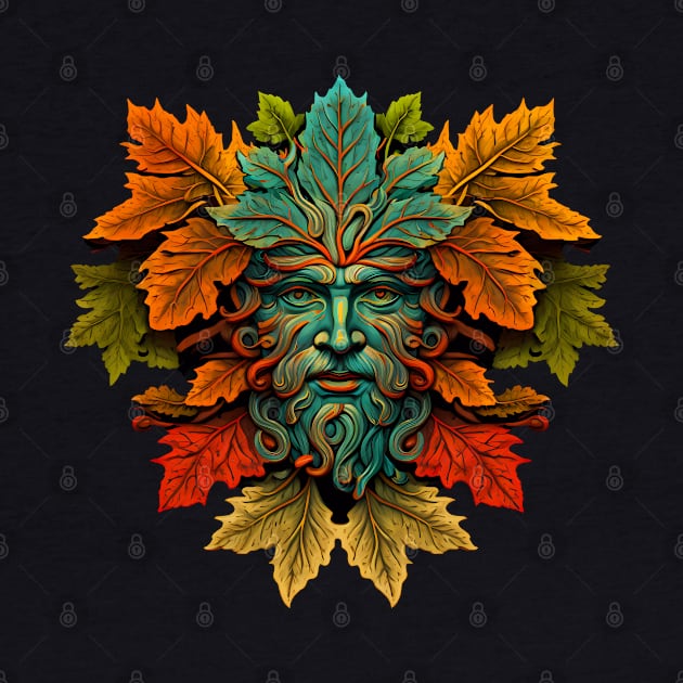 Jack Of The Wood Traditional Pagan Celtic Greenman by Tshirt Samurai